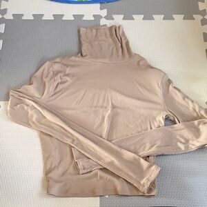 Sunday Best Taupe Ribbed Turtleneck